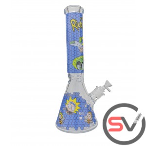 RICK AND MORTY GREEN BLOB GLASS BEAKER With ICE CATCHER 14inch